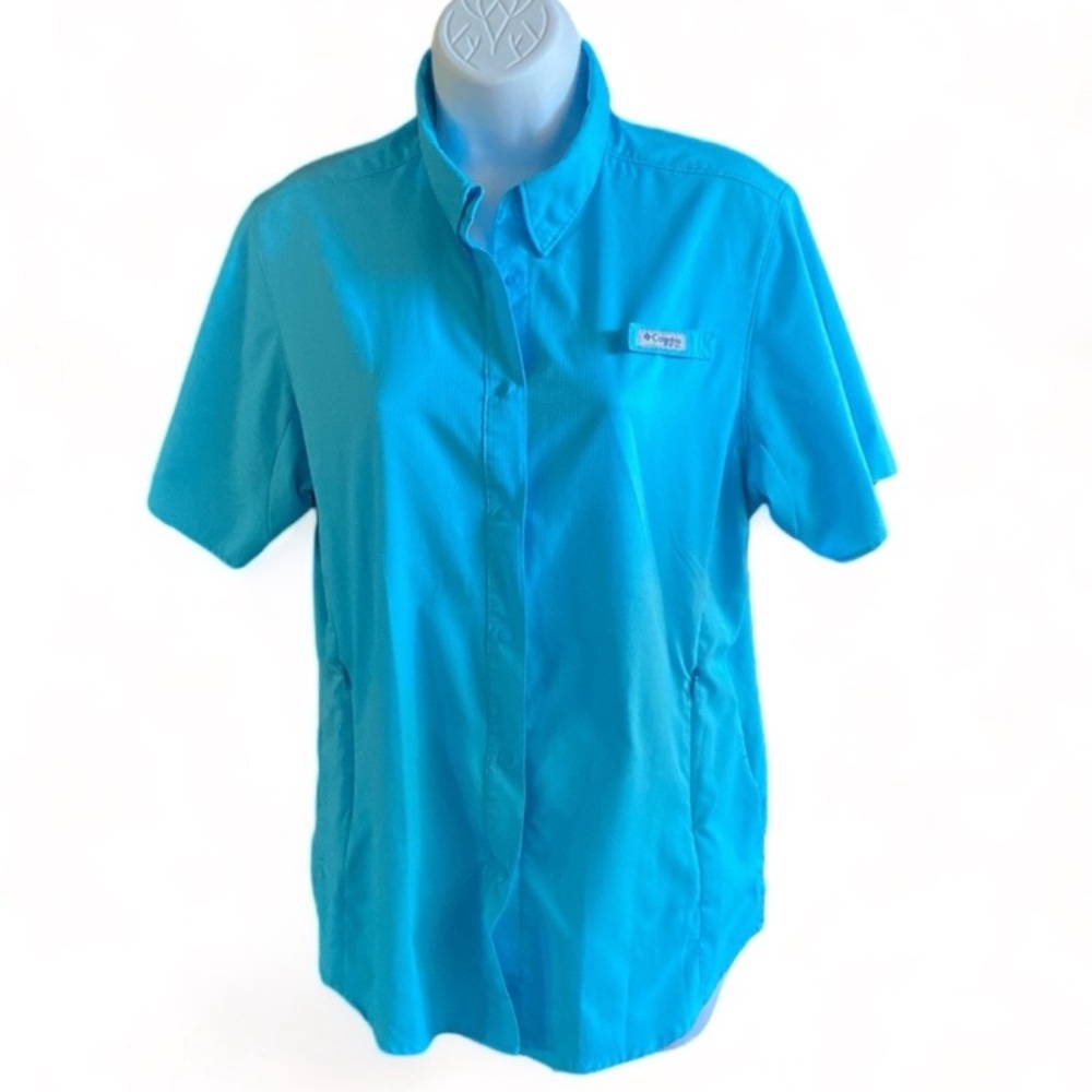 Columbia  Bright Blue Casual Button Down Shirt